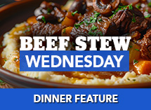 Beef Stew Wednesday at the Village Inn in Linwood, MI